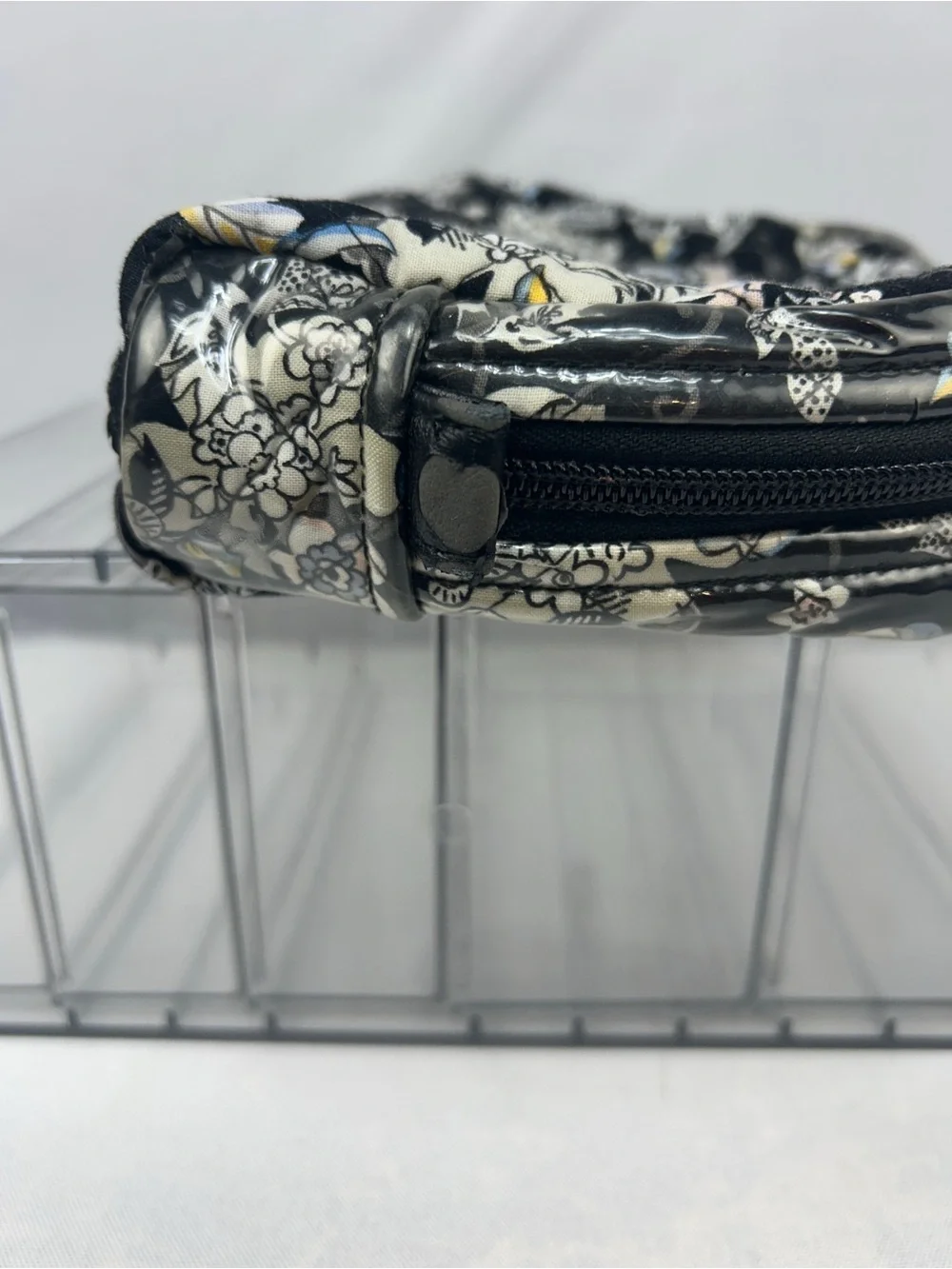 Vera Bradley Black Floral Quilted Cosmetic Case
